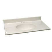 37-inch Cultured Marble Vanity Top with Backsplash, Improved Package, Ivory – Design House, 586297